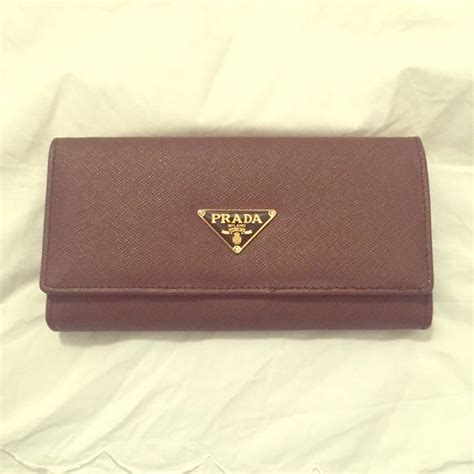 brown prada wallet|authentic prada wallet.